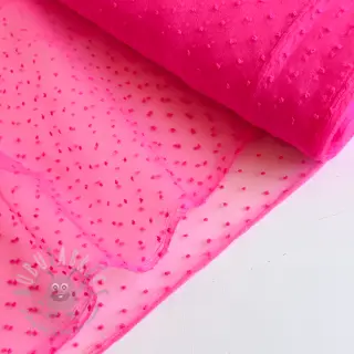 Tyll till TUTU-kjol DOTS fuchsia