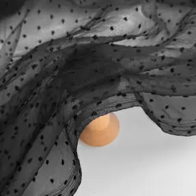 Tyl na TUTU DOTS black