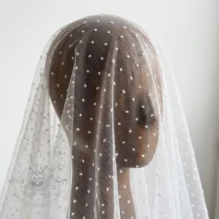 Tyll till TUTU-kjol DOTS white