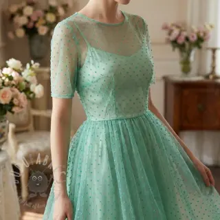 Tyll till TUTU-kjol DOTS mint