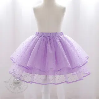 Tyll till TUTU-kjol DOTS lilac