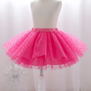 Tyll till TUTU-kjol DOTS fuchsia