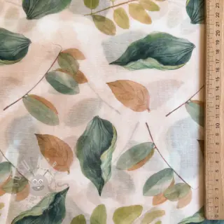 Lyocell med lin och siden Retro Flowers design A
