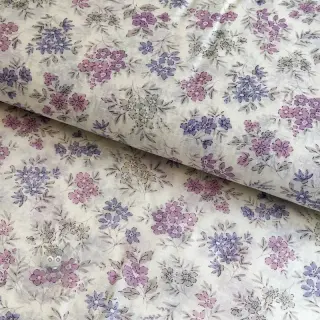 Lyocell med lin och siden Retro Flowers design C