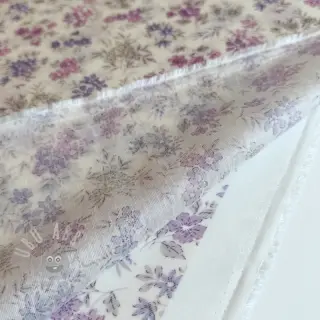 Lyocell med lin och siden Retro Flowers design C