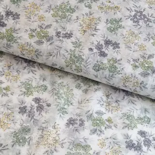 Lyocell med lin och siden Retro Flowers design D