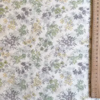 Lyocell med lin och siden Retro Flowers design D