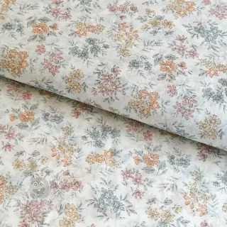 Lyocell med lin och siden Retro Flowers design E