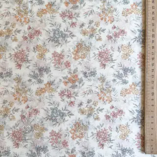 Lyocell med lin och siden Retro Flowers design E