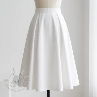 Bomullstyg TWILL Mango white