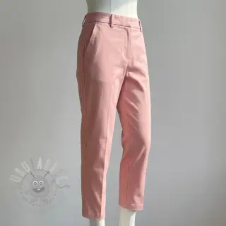 Bomullstyg TWILL Mango olive pink