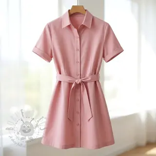 Bomullstyg TWILL Mango olive pink