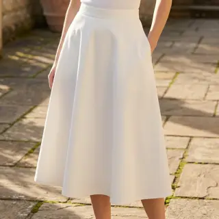 Bavlnená látka TWILL Mango off white