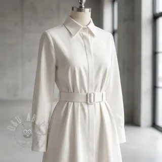 Bomullstyg TWILL Mango off white