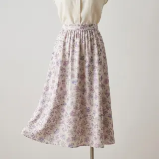 Lyocell s ľanom a hodvábom Retro Flowers design C