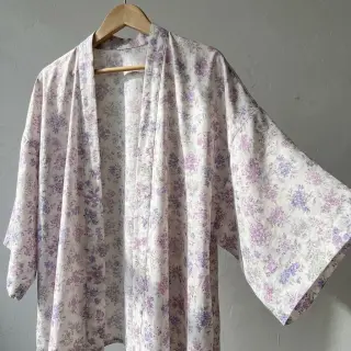 Lyocell s ľanom a hodvábom Retro Flowers design C