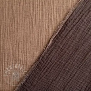 Dubbelgasväv/muslin DOUBLE FACE mocha