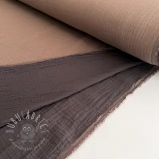 Dubbelgasväv/muslin DOUBLE FACE mocha