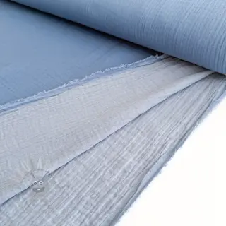 Dubbelgasväv/muslin DOUBLE FACE cloud blue