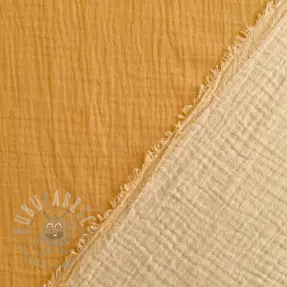 Dubbelgasväv/muslin DOUBLE FACE old yellow