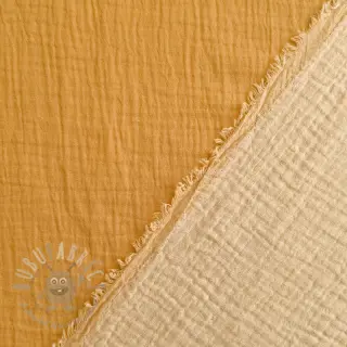 Dubbelgasväv/muslin DOUBLE FACE old yellow