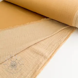 Dubbelgasväv/muslin DOUBLE FACE old yellow