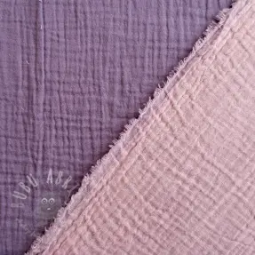 Dubbelgasväv/muslin DOUBLE FACE lavender