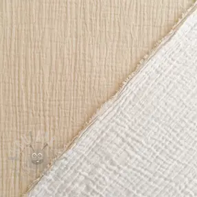 Dubbelgasväv/muslin DOUBLE FACE sand