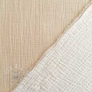 Dubbelgasväv/muslin DOUBLE FACE sand