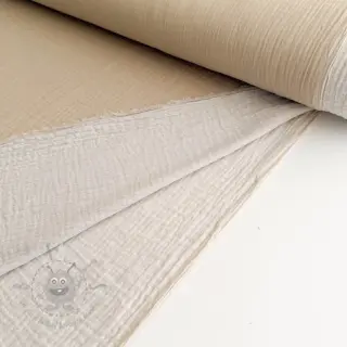 Dubbelgasväv/muslin DOUBLE FACE sand
