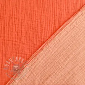 Dubbelgasväv/muslin DOUBLE FACE peach