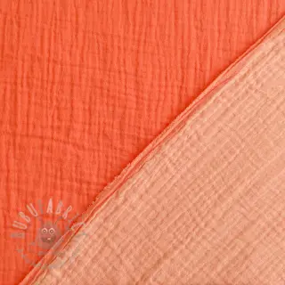 Dubbelgasväv/muslin DOUBLE FACE peach