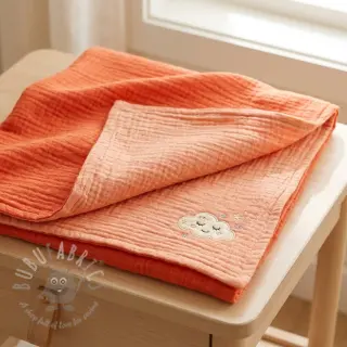 Dubbelgasväv/muslin DOUBLE FACE peach