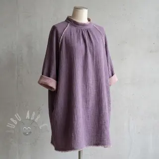 Dubbelgasväv/muslin DOUBLE FACE lavender