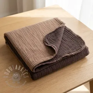 Dubbelgasväv/muslin DOUBLE FACE mocha