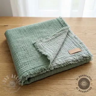 Dubbelgasväv/muslin DOUBLE FACE light mint