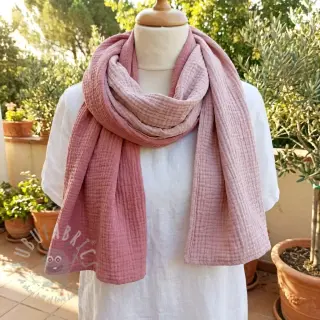 Dubbelgasväv/muslin DOUBLE FACE lilac