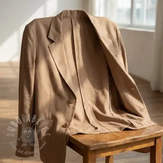 Viskos med lin BUBBLY taupe