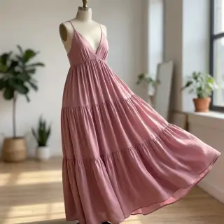 Viskóza s ľanom BUBBLY old pink