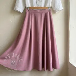 Viskos med lin BUBBLY old pink