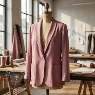 Viskos med lin BUBBLY old pink