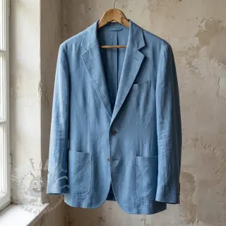Viskos med lin BUBBLY old blue