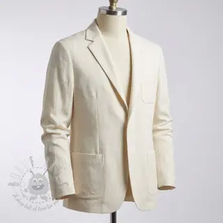 Viskos med lin BUBBLY off white