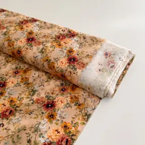 Viskóza RAYON POPLIN Flower sea design E