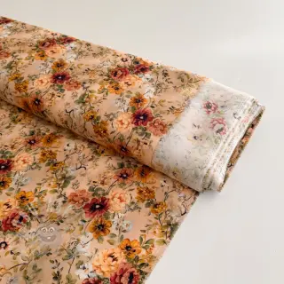Viskos RAYON POPLIN Flower sea design E
