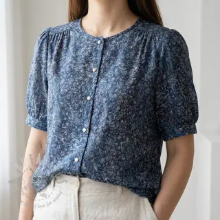 Viskos RAYON POPLIN White flowers design C