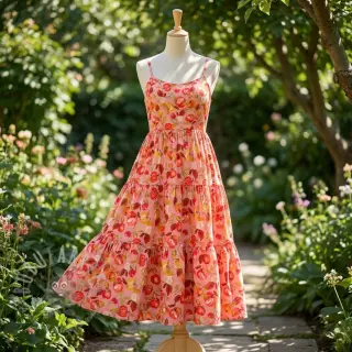 Viskos RAYON POPLIN Fruity design B