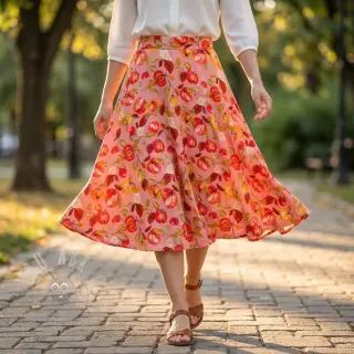 Viskos RAYON POPLIN Fruity design B