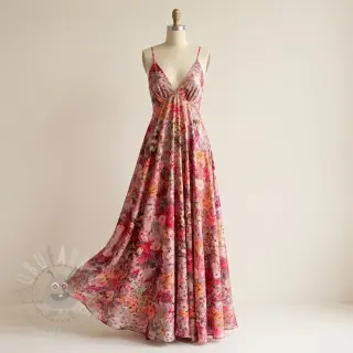 Viskos RAYON POPLIN Blossoms design A