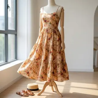 Viskóza RAYON POPLIN Flower sea design E